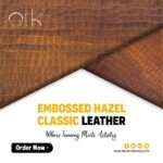 Textured embossed leather with stylish patterns