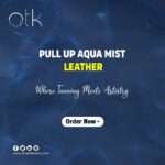 Pull-up Aqua Mist Leather Keychain - Premium Leather Goods