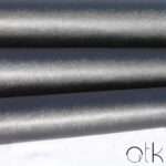 Close-up of black aniline leather rolls