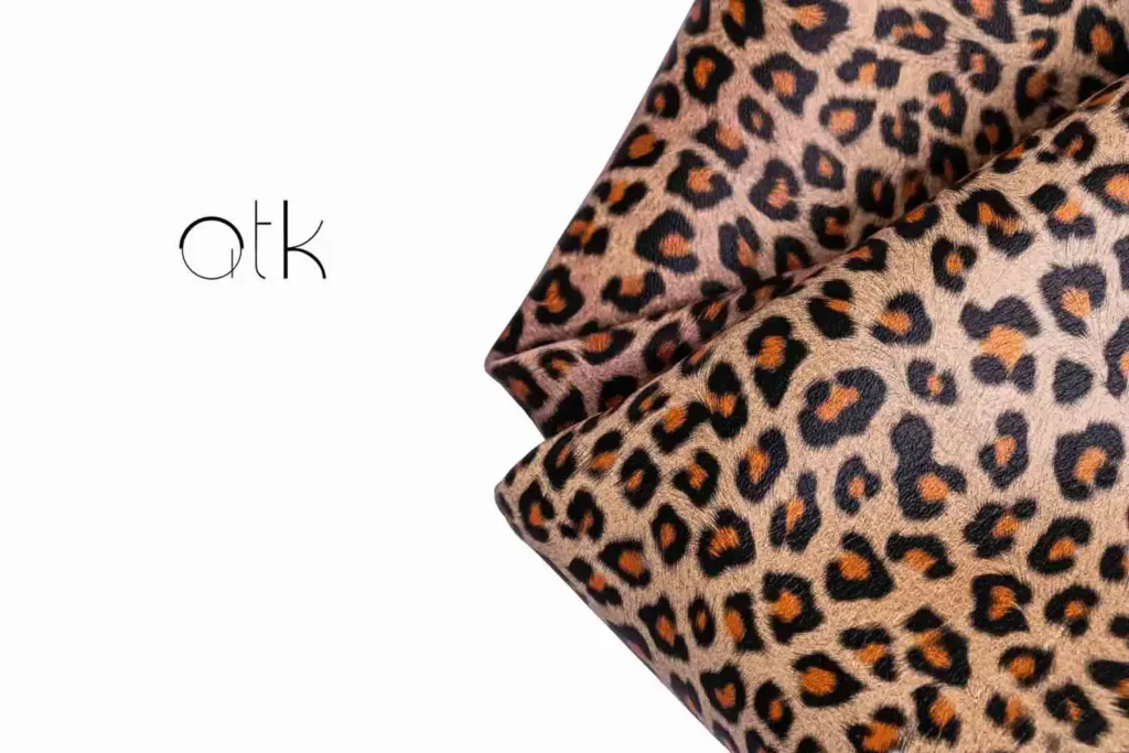 Bold leopard print leather for fashion and interiors