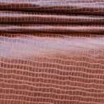 Buff Crocodile Embossed Leather Material