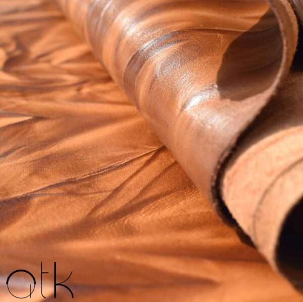 Sheets of Crinkle Leather Almond