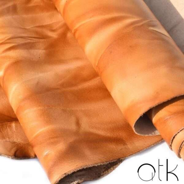Almond Crinkle Leather for Shoes