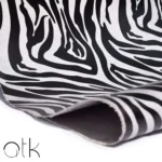 Custom Zebra Print Laminated Leather for Fashion Items