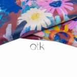 Close-Up of Floral Digital Print Leather