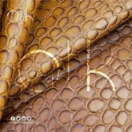 Embossed Tobacco Tone Leather for Premium Leather Goods