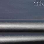 High-quality black aniline leather with natural grain
