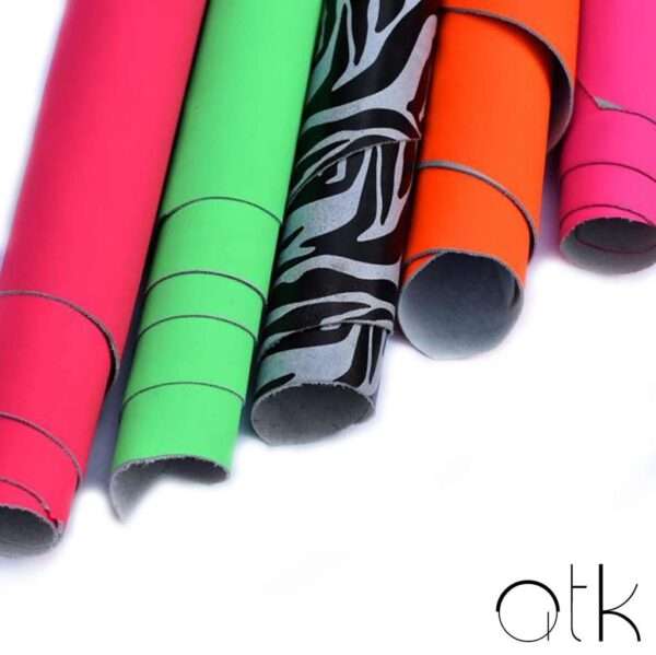 Premium Neon Laminated Leather Rolls