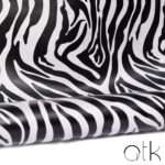 Zebra Print Laminated Leather Material