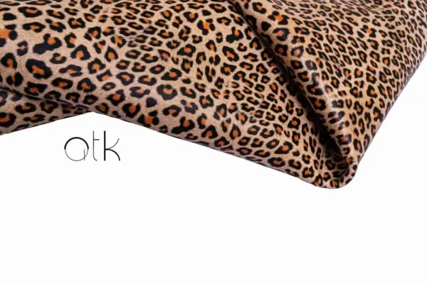 Leopard print leather with digital printing technology