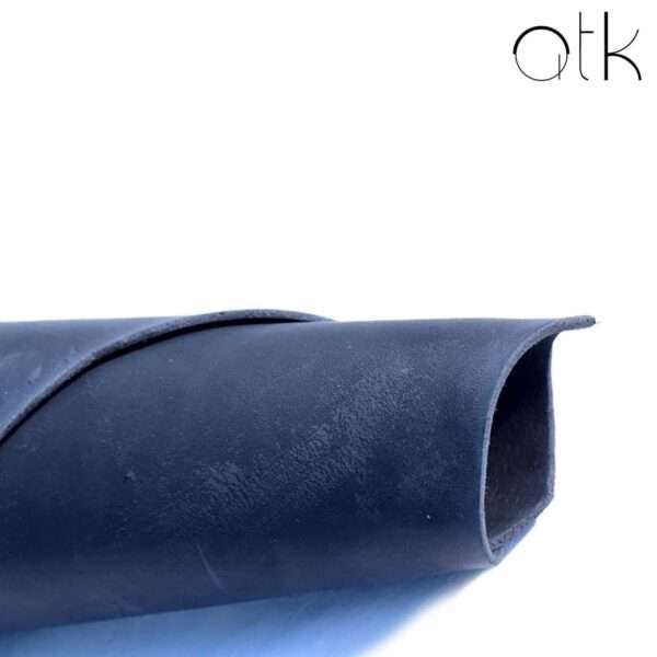 Luxurious Blue Vegetable Tanned Leather.