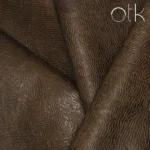 Luxurious Wave Triad Embossed Chocolate Leather