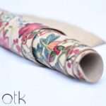 Floral Laminated Leather for Luxury Goods