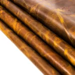 Authentic Rustic Mocha Pull-Up Leather showcasing traditional Pakistani craftsmanship
