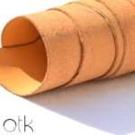 Velvety Mango Nubuck Leather Material