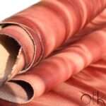 Rolled Crinkle Leather Red with glossy finish