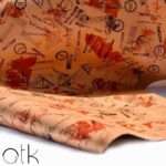 Detailed view of vintage leather with stamped patterns