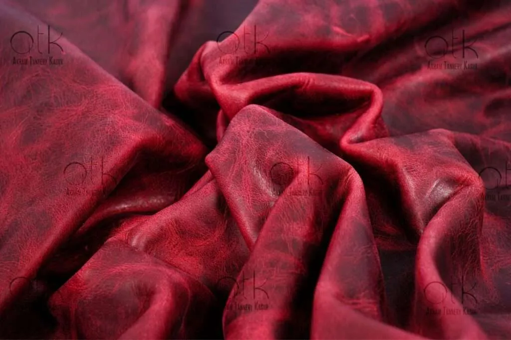 Premium Red Wine Pull-Up Leather Goods