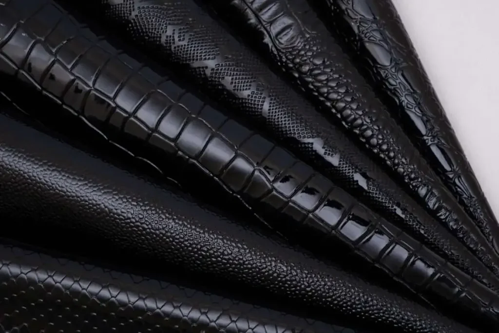 Assorted Black Embossed Leather Patterns