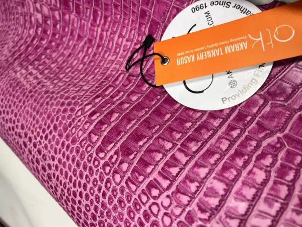 Saffron Croc Pink- Akram Tannery Kasur
