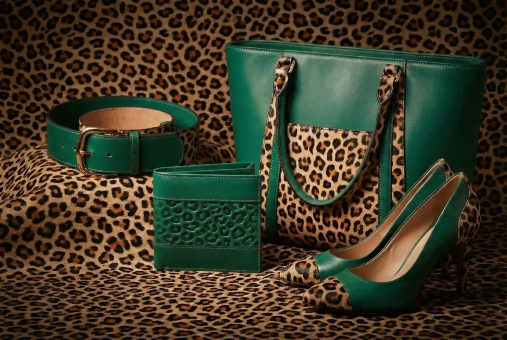 Digital Printing Leather - Green