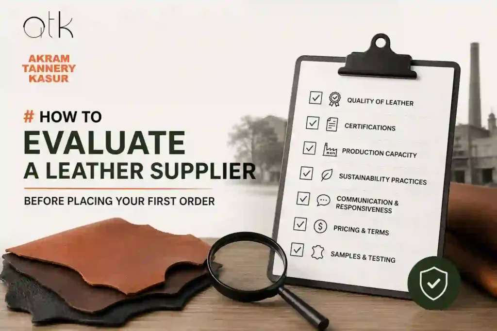 How to Evaluate a Leather Supplier Before Placing Your First Order